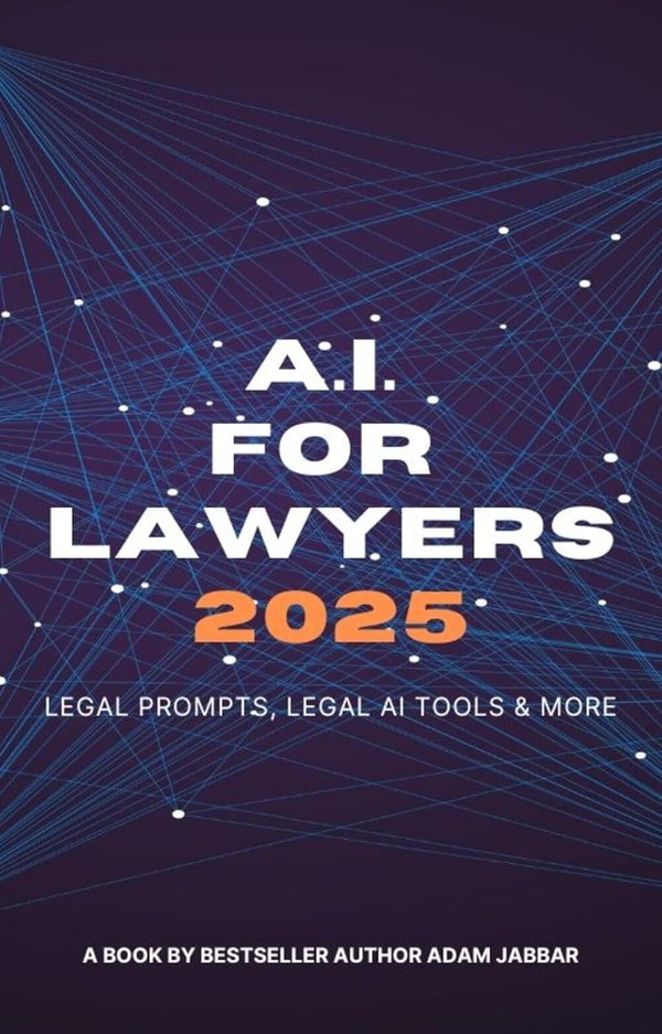 AI for Lawyers 2025 book cover by Adam Jabbar